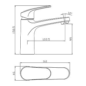 Смеситель для раковины Rossinka RS45-11 купить в интернет-магазине сантехники Sanbest