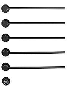 Полотенцесушитель электрический встраиваемый WONZON & WOGHAND MÜNCHEN, Черный матовый (WW-A355-MB) купить в интернет-магазине сантехники Sanbest