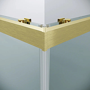 Душевой уголок Grossman Cosmo 90х90 300.K33.02.9090.32.00 стекло прозрачное/профиль золото брашированное купить в интернет-магазине Sanbest