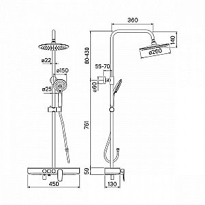 Душевая система IDDIS Shelfy SHESB3Fi06 купить в интернет-магазине сантехники Sanbest