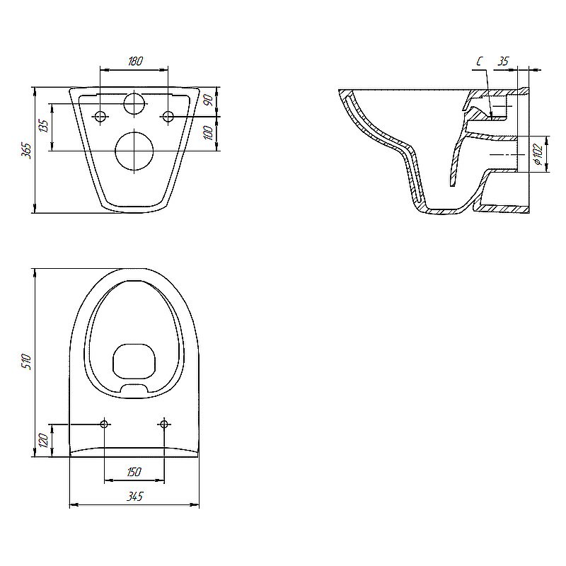 Унитаз с инсталляцией Cersanit Parva CO DPL EO SLIM 64231 с крышкой микролифт, безободковый купить в интернет-магазине Sanbest