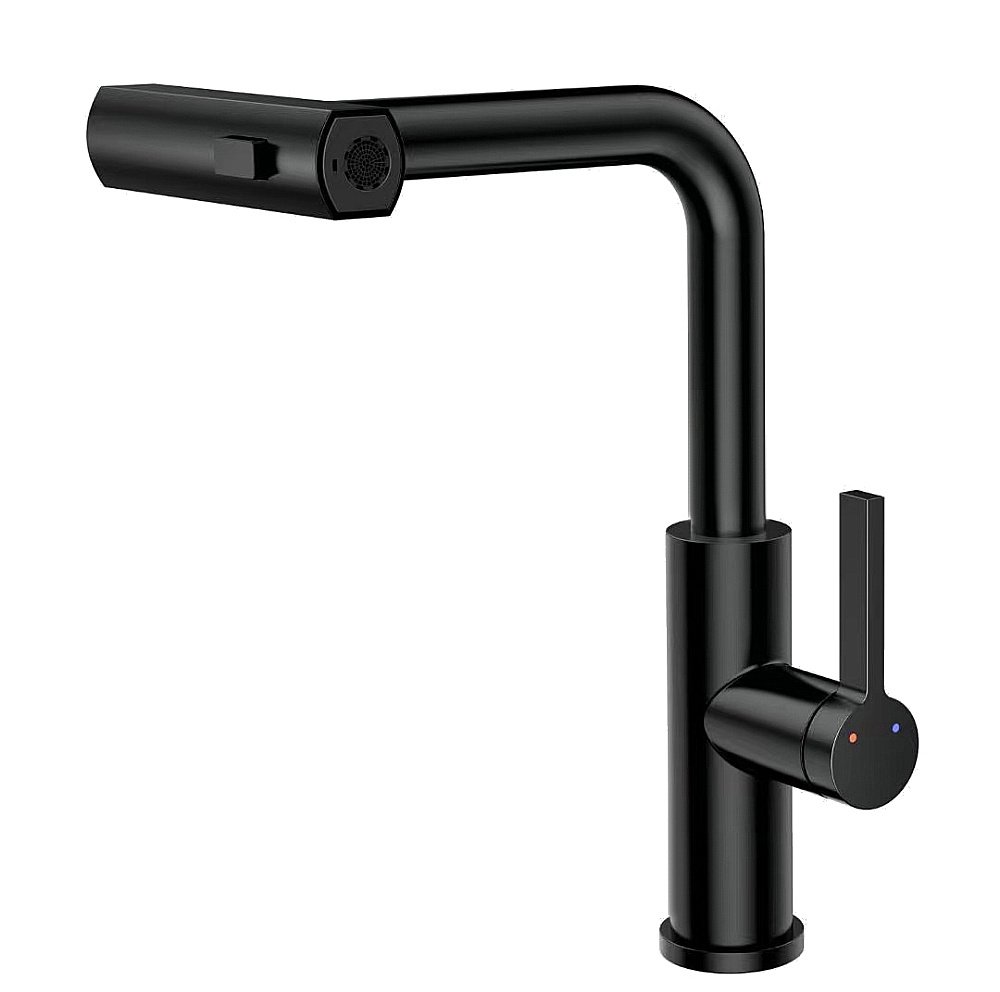 Смеситель для кухни Rush Tinos TI3732-18Black черный матовый купить в интернет-магазине сантехники Sanbest
