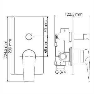 Смеситель для душа WasserKRAFT Glan 6661 купить в интернет-магазине сантехники Sanbest