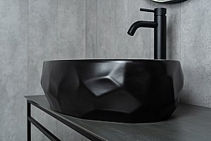 Раковина накладная Gid Bm9030wx черная матовая купить в интернет-магазине Sanbest