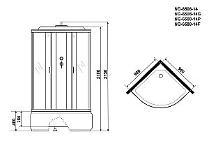 Душевая кабина Niagara Classic NG-6508 90х90 купить в интернет-магазине Sanbest