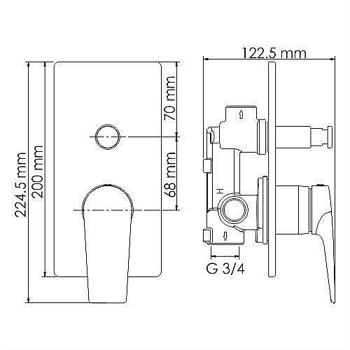 Смеситель для душа WasserKRAFT Glan 6661 купить в интернет-магазине сантехники Sanbest