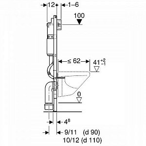 Система инсталляции для унитаза Geberit Duofix UP100 458.103.00.1 купить в интернет-магазине сантехники Sanbest