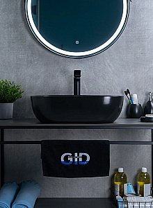 Раковина накладная Gid Geometrico 50 Bm1302 53348 черная матовая купить в интернет-магазине Sanbest