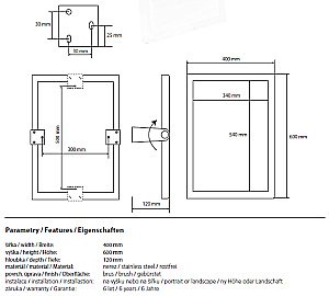 Откидное зеркало Bemeta HELP program 301401034 40 в ванную от интернет-магазине сантехники Sanbest