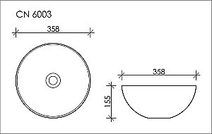 Раковина накладная Ceramica Nova Element CN6003 35 белая матовая купить в интернет-магазине Sanbest