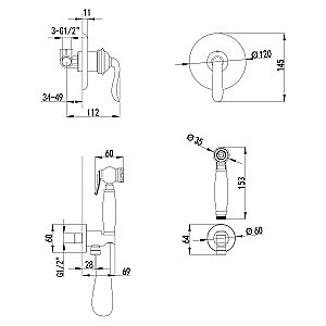 Гигиенический душ Lemark Brava LM4719G купить в интернет-магазине сантехники Sanbest