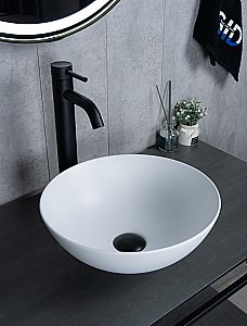 Раковина накладная Gid 9081wm белая матовая купить в интернет-магазине Sanbest