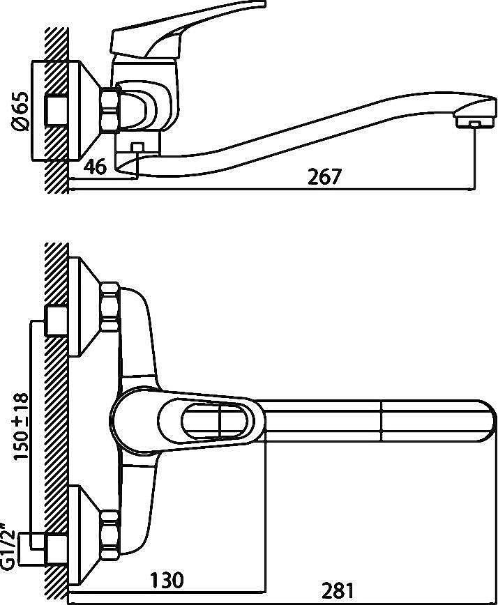 Смеситель для кухни Rossinka B B35-24 купить в интернет-магазине сантехники Sanbest