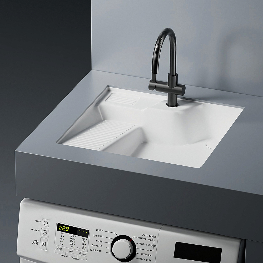 Раковина Abber Rechteck AC2224 белая купить в интернет-магазине Sanbest