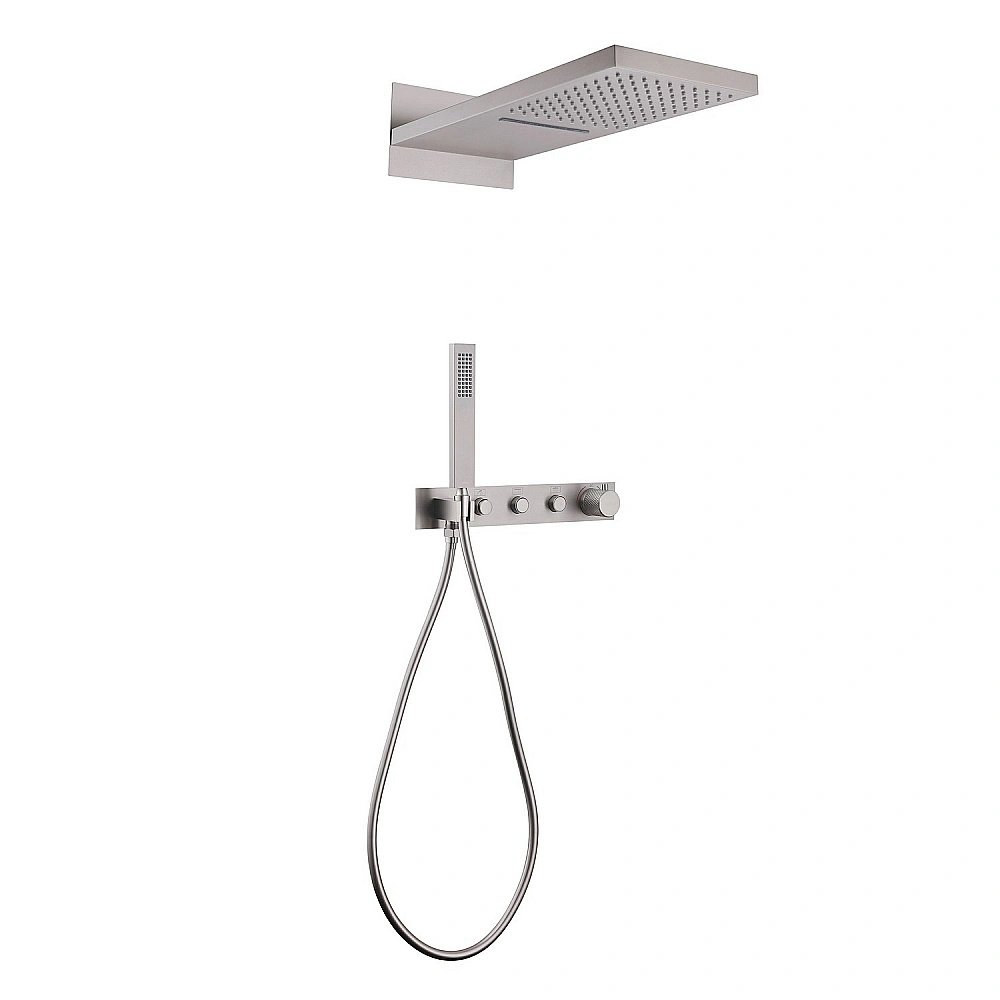 Душевая система ABBER Rund AF8752SP сатин купить в интернет-магазине сантехники Sanbest