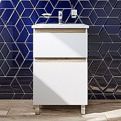 Тумба с раковиной AM.PM X-JOY 55 напольная,белый глянец для ванной в интернет-магазине Sanbest