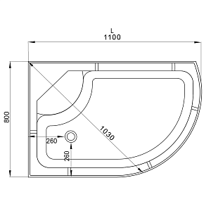 Душевая кабина Deto ЕМ4511 N 110х80 купить в интернет-магазине Sanbest