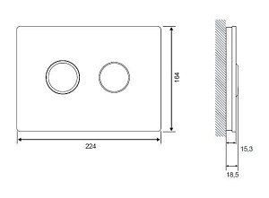 Кнопка для инсталляции Cersanit AQUA BU-ACN-CIR-PN/Bl/Gl купить в интернет-магазине сантехники Sanbest