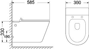 Унитаз подвесной CeruttiSpa Argentera Aria Pulse 10590 белый, безободковый, с крышкой микролифт купить в интернет-магазине Sanbest