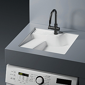 Раковина Abber Rechteck AC2224 белая купить в интернет-магазине Sanbest