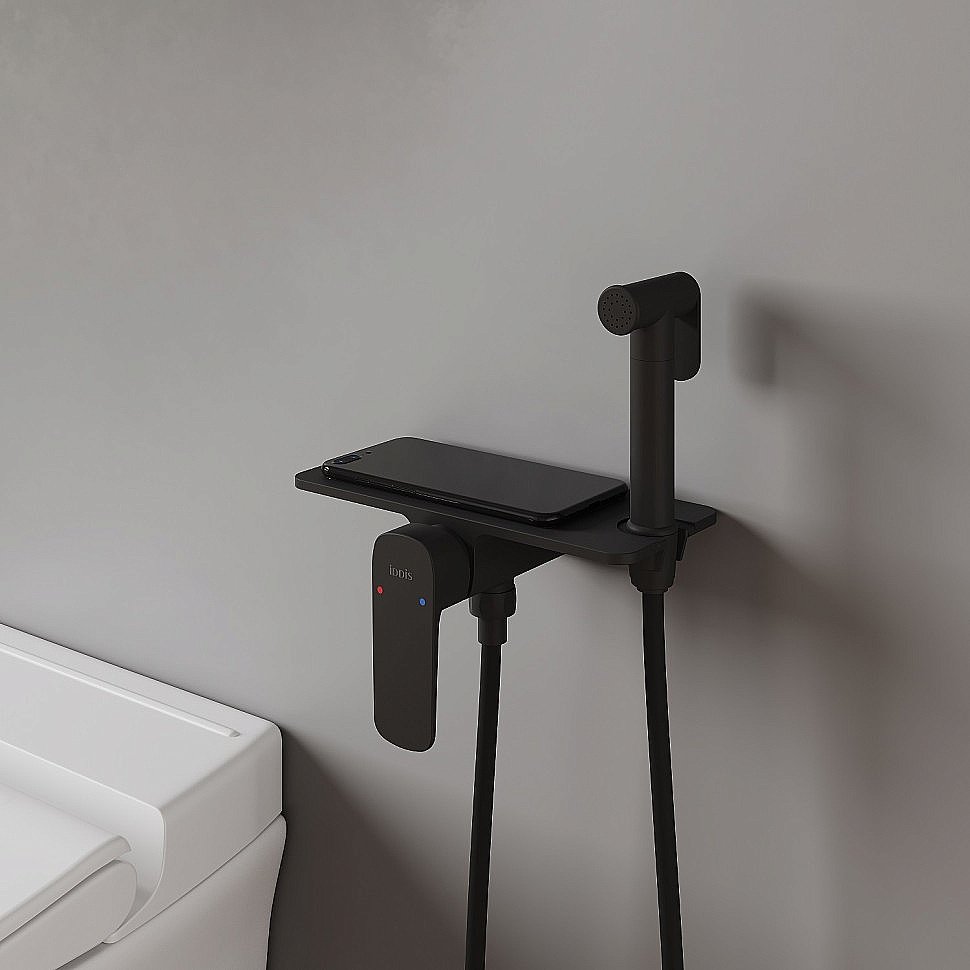 Гигиенический душ Iddis Axes AXEBLSHi08 черный матовый купить в интернет-магазине сантехники Sanbest