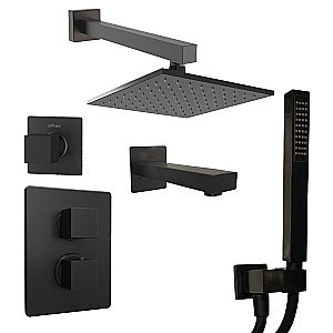 Душевая система PAINI Grazia 21PZSET36911THSHBATH черная матовая купить в интернет-магазине сантехники Sanbest