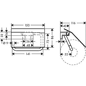 Держатель для туалетной бумаги Hansgrohe AddStoris 41753700 белый матовый купить в интернет-магазине сантехники Sanbest