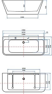Акриловая ванна Aquanet Family Perfect 293081 170x75 Matt Finish купить в интернет-магазине Sanbest