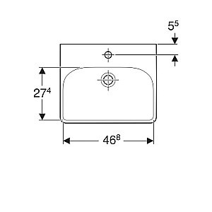 Раковина Geberit Smyle 500.256.01.1 белая купить в интернет-магазине Sanbest