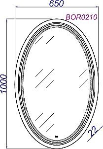 Зеркало Aqwella Borgia 65 BOR0210BLK черное в ванную от интернет-магазине сантехники Sanbest