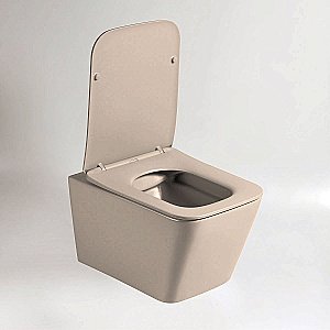 Унитаз Vincea Q-Line VT1-12MC безободковый, с крышкой микролифт, капучино матовый купить в интернет-магазине Sanbest