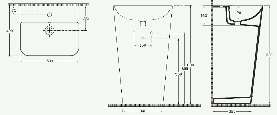 Раковина ISVEA Sott'Aqua 50 10SQ37001SV-2T мятно-зеленый матовый купить в интернет-магазине Sanbest