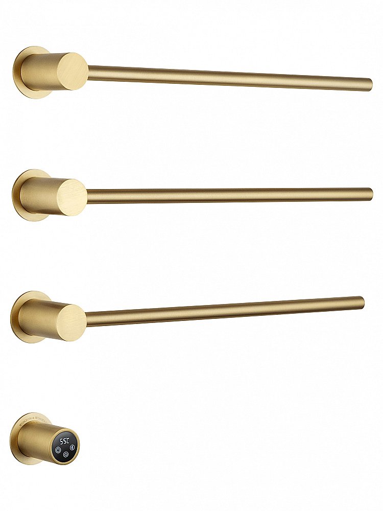 Полотенцесушитель электрический встраиваемый WONZON & WOGHAND HAMBURG, Брашированное золото (WW-AL313-BG) купить в интернет-магазине сантехники Sanbest