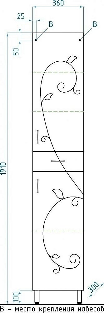 Колонна напольная Style Line Фьюжн 36 для ванной в интернет-магазине сантехники Sanbest