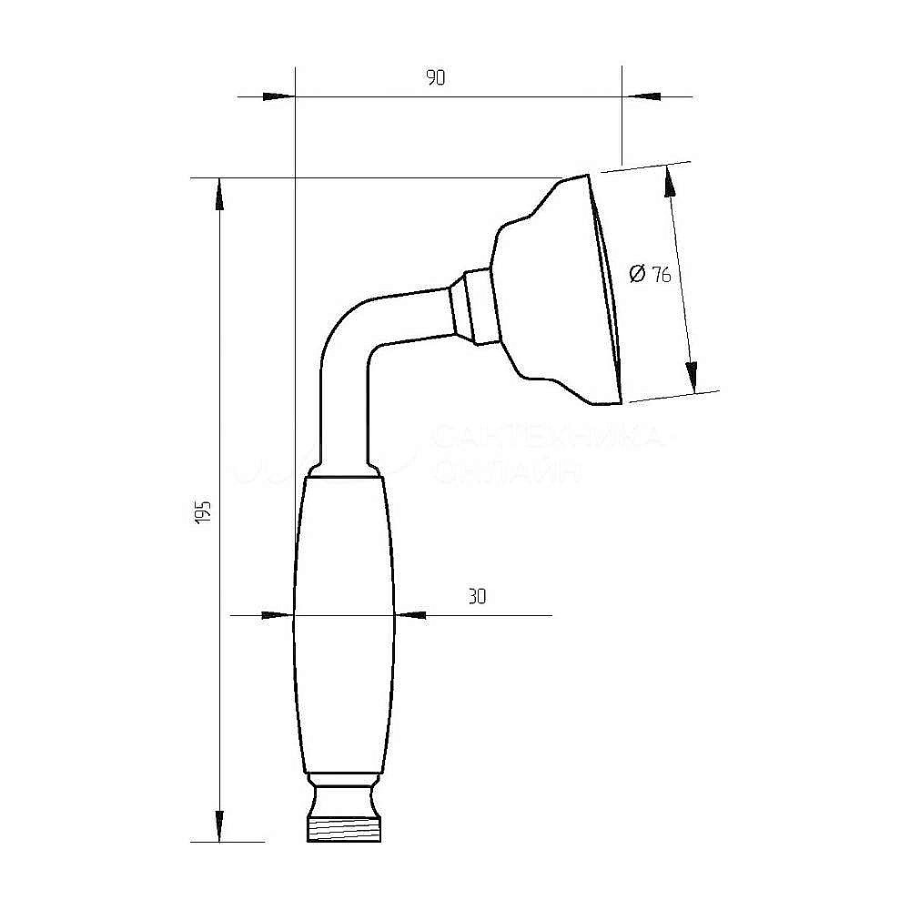 Душевая лейка Webert SHOWER SET AC0428015 хром купить в интернет-магазине сантехники Sanbest