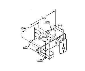 Смеситель для ванны Kludi Esprit 564450540 купить в интернет-магазине сантехники Sanbest