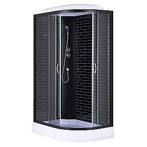 Душевая кабина Loranto CS-66120-13 GB 120х80 прозрачное стекло/профиль черный купить в интернет-магазине Sanbest