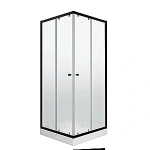 Душевой уголок Parly ZFQ81B 80x80 стекло матовое/профиль черный купить в интернет-магазине Sanbest