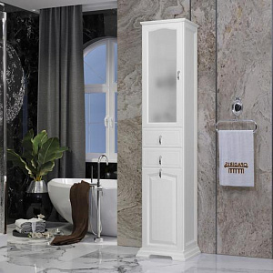Пенал Опадирис Риспекто 40 белый матовый для ванной в интернет-магазине сантехники Sanbest