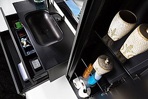 Тумба с раковиной Armadi Art Vallessi 120 антрацит глянец для ванной в интернет-магазине Sanbest