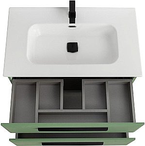 Тумба с раковиной Cezares ECO-CER-N 80 ECO-CER-N-800-2C-SO-PS-P фисташковый софт для ванной в интернет-магазине Sanbest