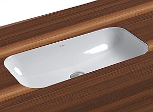 Раковина встраиваемая Azzurra Glaze 69 GLLT06938000BI (GLZ 69x38/SP bi) белая купить в интернет-магазине Sanbest