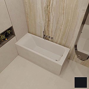 Ванна из искусственного камня Veconi Solita Slim SLTSLIM18080B 180х80 черная купить в интернет-магазине Sanbest