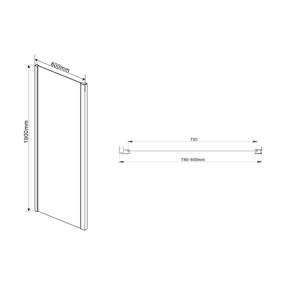 Душевой уголок Vincea Intra VSR-1I708080CL 70x80 купить в интернет-магазине Sanbest