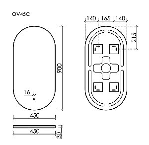 Зеркало Sancos Oval OV45C зеркальное в ванную от интернет-магазине сантехники Sanbest