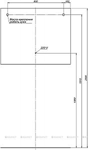 Зеркало LED Aquanet Гласс 274134 100 белый в ванную от интернет-магазине сантехники Sanbest