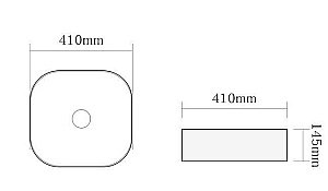 Раковина накладная SantiLine 41 SL-1106MB черная матовая купить в интернет-магазине Sanbest