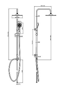 Душевая система Cersanit NENO 63477 хром купить в интернет-магазине сантехники Sanbest