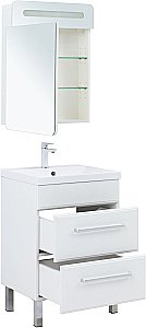 Тумба с раковиной Aquanet Лукка 302396 60 белый для ванной в интернет-магазине Sanbest