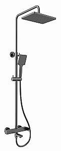 Душевая система Kaiser Cube 01582-15 вороненая сталь купить в интернет-магазине сантехники Sanbest
